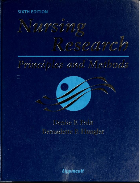 Nursing Research: Principles and Methods (6th edition) - Scanned Pdf with ocr